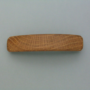 Damenhaarspange aus Hirnholz (Eiche), Neusilber, braun, Länge: 10 cm, made in Germany