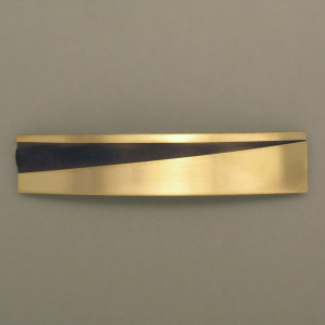 Haarspange Diagonale, Messing - gold - aktuell - matt
