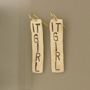 Ohrhänger It-Girl - Messing - gold - aktuell
