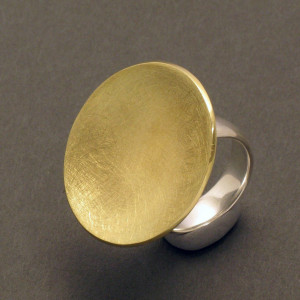 Ring goldplattierte Schale - vergoldetes Silber - aktuell