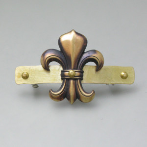Kleine Haarspange Lilie - Messing - gold - zeitlos