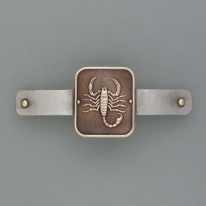 Haarspange Sternzeichen Skorpion - Messing - gold - aktuell