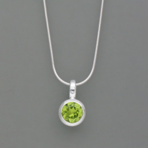 Peridot-Anhänger - Silber - grün - edel