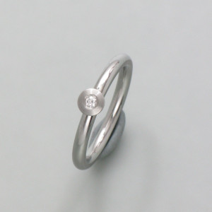 Ring Brillant in Edelstahl