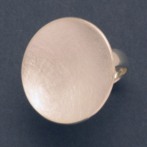 Silber-Ring Schale - dynamisch - eismattiert