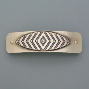 Haarspange Art Deco Messing-Messing - gold - aktuell - matt