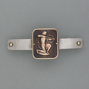 Haarspange Sternzeichen Schütze - Messing - gold - aktuell