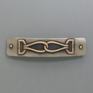 Ornament-Haarspange "Schlingen" - Neusilber - gold - aktuell