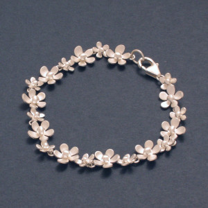 Silber-Armband Blütenzauber - elegant - matt