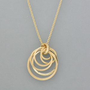 Kettenanhänger Ringspiel aus Gold