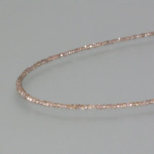 Sandfarbene Diamantkette - Brillant - Gold - braun - dezent
