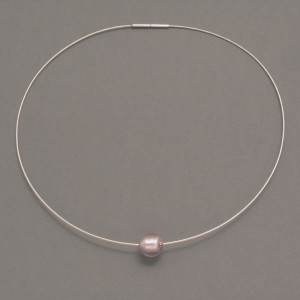 Kette mit Muranoglas-Kugel, rosa - Murano-Glas - rosé - ausgewogen