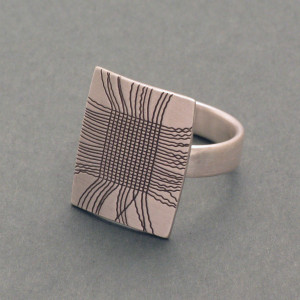 Ring Teppich - Silber - dezent - geschwärzt