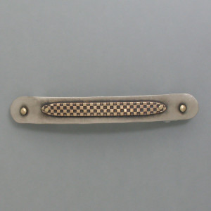 Ornament-Haarspange "Square" - Neusilber - gold - aktuell