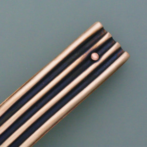 Haarspange gewellte Bronze - Neusilber - orange - aktuell