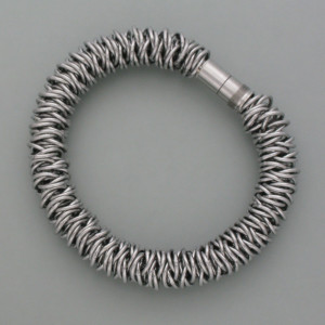 Armband Edelstahl gewickelt - silber - aktuell
