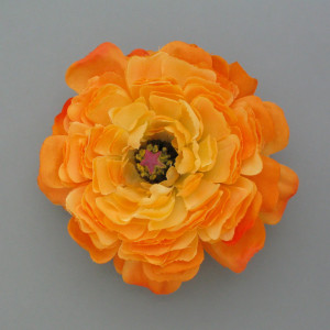 Haarspange Blume - Kunststoff - orange - jugendlich