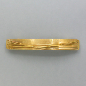 Damenhaarspange Drahtgeflecht goldfarben, Messing, Länge: 9 cm, made in Germany