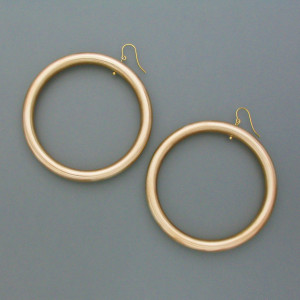 Ohrhänger großer Kreis - Messing - gold - elegant