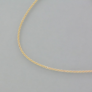 zarte Ösenkette in Echtgold Länge 42 cm - Gelbgold