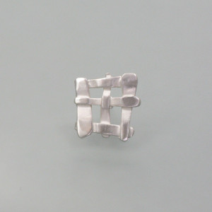 Pin Gitter - Silber - dezent - matt