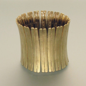 Gliederarmband aus Messing - gold - extravagant - matt