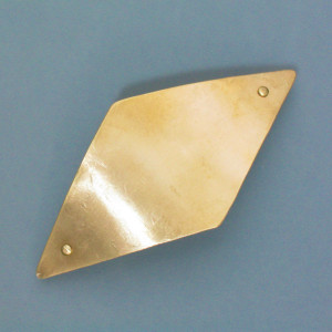 Aparte Haarspange Raute Messing - Neusilber - gold - aktuell - matt
