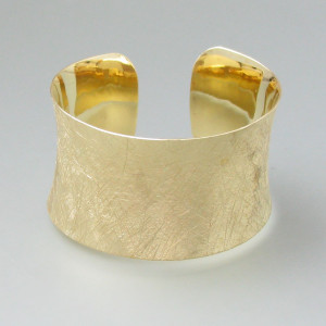 Armreif konkav, vergoldet - goldplattiertes Silber - edel