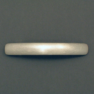 Silber-Haarspange, konvex - aktuell - eismattiert