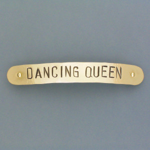 Haarspange "Dancing Queen" - Messing - gold - jugendlich - matt
