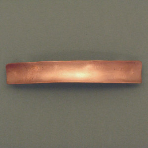 Damenhaarspange Kupfer konkav, rot, Länge: 9 cm, made in Germany