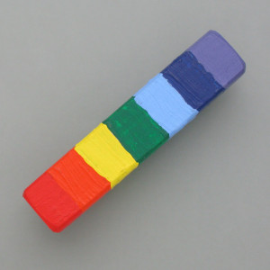 Brosche Farbrausch - Ebenholz - bunt - farbintensiv