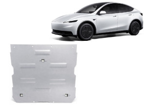Scut Motor Metalic Scut motor faÅ£Ä din aluminiu Tesla Model Y AWD - (2024 - 2026)