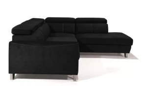 Sovesofa hjørnesofa svart høyre Astoria