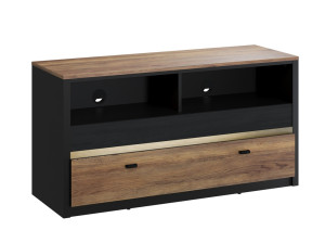 Modern tv benk wersal eik / svart Belize BZ-06