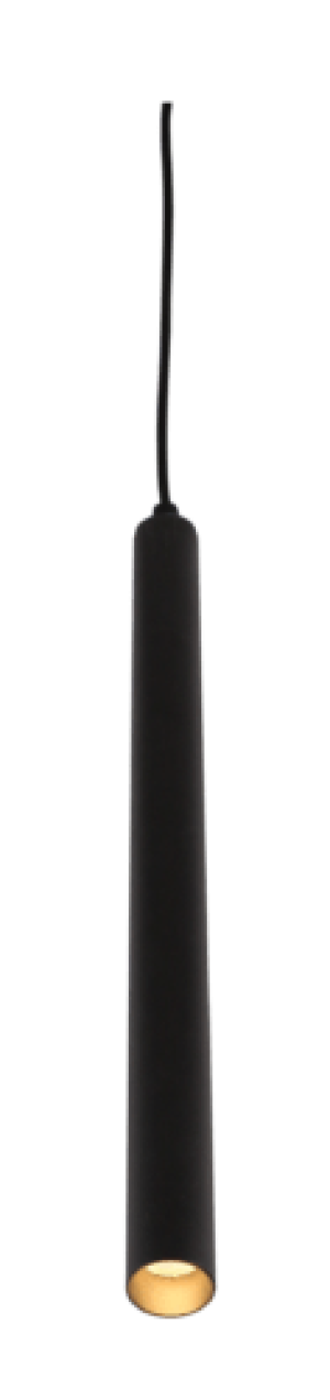 7W 48V Salina Pendant Light (Finish: Black with Gold Baffle, Options: DALI)