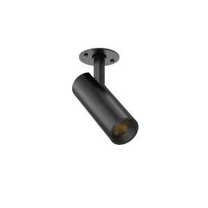 Tubular 40 Besa Plate (Finish: Black, Baffle Colour: Black Baffle, Colour Temp.: 90CRI 4000K, Beam Angle: 18°, Accessories: Honeycomb) (Finish: Black,