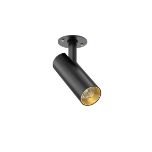 Tubular 40 Besa Plate (Finish: Black, Baffle Colour: Gold Baffle, Colour Temp.: 90CRI 2700K, Beam Angle: 36°, Accessories: No Accessory) (Finish: Blac