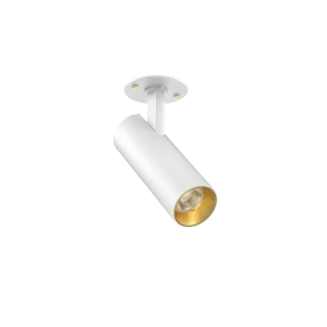 Tubular 40 Besa Plate (Finish: White, Baffle Colour: Gold Baffle, Colour Temp.: 90CRI 2700K, Beam Angle: 36°, Accessories: No Accessory) (Finish: Whit