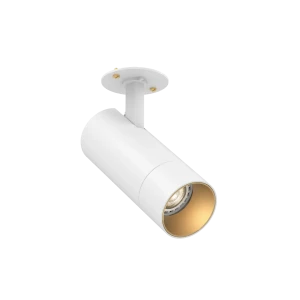 Tubular 60 GU10 Besa Plate (Finish: White, Baffle Colour: Gold Baffle, Accessories: No Accessory) (Finish: White, Baffle Colour: Gold Baffle, Accessor