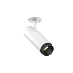 Tubular Snoot 60 Besa Plate (Finish: White, Snoot Colour: Black Snoot, Colour Temp.: 90CRI 2700K, Beam Angle: 50°, Accessories: No Accessory) (Finish: