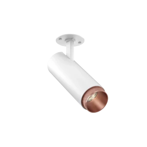 Tubular Snoot 60 Besa Plate (Finish: White, Snoot Colour: Copper Snoot, Colour Temp.: 90CRI 3000K, Beam Angle: 50°, Accessories: Honeycomb) (Finish: W