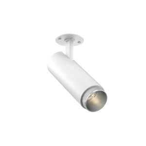 Tubular Snoot 60 Besa Plate (Finish: White, Snoot Colour: Steel Snoot, Colour Temp.: 90CRI 4000K, Beam Angle: 36°, Accessories: No Accessory) (Finish: