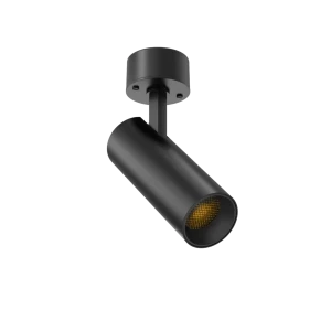 Tubular 60 Surface Mount Adjustable (Finish: Black, Baffle Colour: Black Baffle, Colour temp: 90CRI 4000K, Beam Angle: 50°, Accessories: Honeycomb, Di