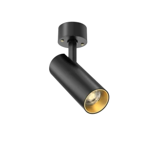 Tubular 60 Surface Mount Adjustable (Finish: Black, Baffle Colour: Gold Baffle, Colour temp: 90CRI 3000K, Beam Angle: 50°, Accessories: No Accessory,