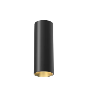 Tubular 60 Surface Mount Fixed (Finish: Black, Baffle Colour: Gold Baffle, Colour temp: 90CRI 2700K, Beam Angle: 36°, Accessories: Honeycomb, Dimming