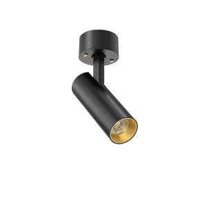 Tubular 40 Surface Mount Adjustable (Finish: Black, Baffle Colour: Gold Baffle, Colour temp: 90CRI 4000K, Beam Angle: 36°, Accessories: No Accessory,