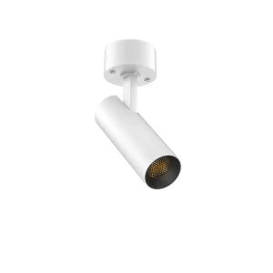 Tubular 40 Surface Mount Adjustable (Finish: White, Baffle Colour: Black Baffle, Colour temp: 90CRI 4000K, Beam Angle: 36°, Accessories: Honeycomb, Di