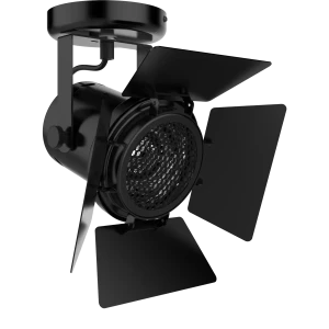Pinspot Surface Mount (Finish: Black, Colour temp: 90CRI 2700K, Beam Angle: 20°, Accessories: Honeycomb & Barndoors, Dimming Type: Mains Dimmable)