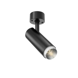 Tubular Snoot 60 Surface Mount Adjustable (Finish: Black, Snoot Colour: Steel Snoot, Colour temp: 90CRI 3000K, Beam Angle: 24°, Accessories: Honeycomb
